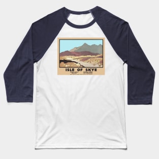 Isle of Skye, Scotland - Vintage Railway Travel Poster Design Baseball T-Shirt